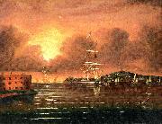 Thomas Chambers Threatening Sky at the Bay of New York China oil painting reproduction